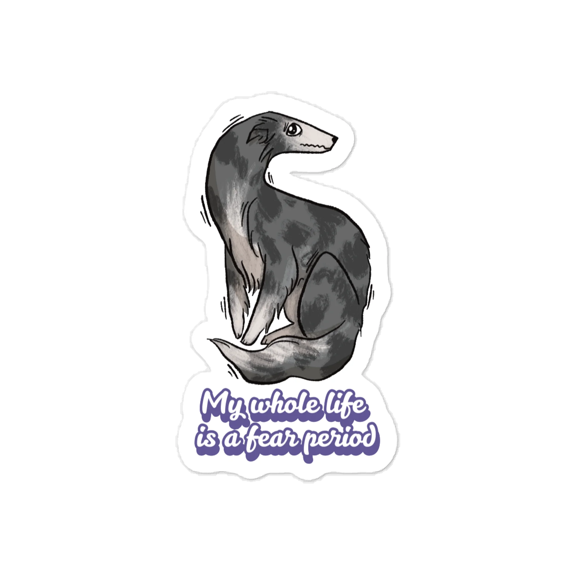 Fear Period Sticker - Silver Brindle product image (1)
