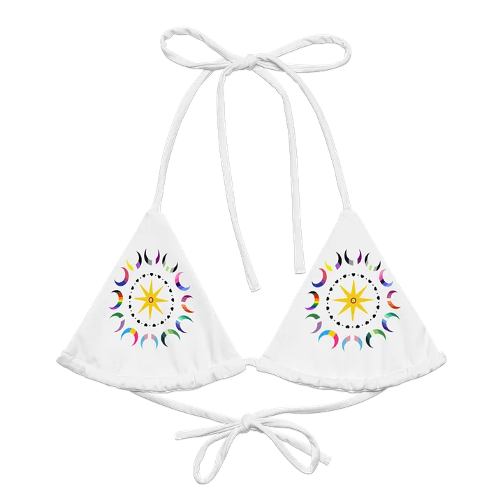 Pride Moons & Star Recycled Bikini Top product image (1)
