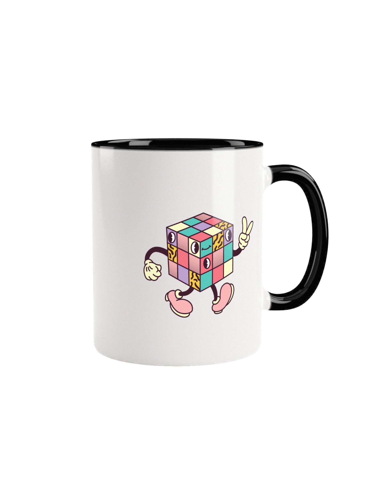 Retro Cubic Groove Ceramic Mug - Double Sided Print product image (1)