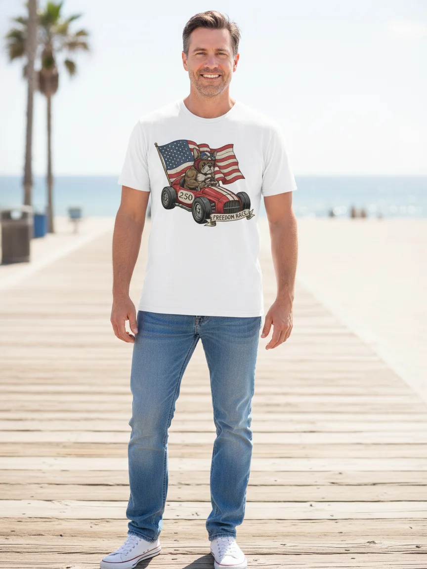 Freedom Race Bulldog T-Shirt product image (4)