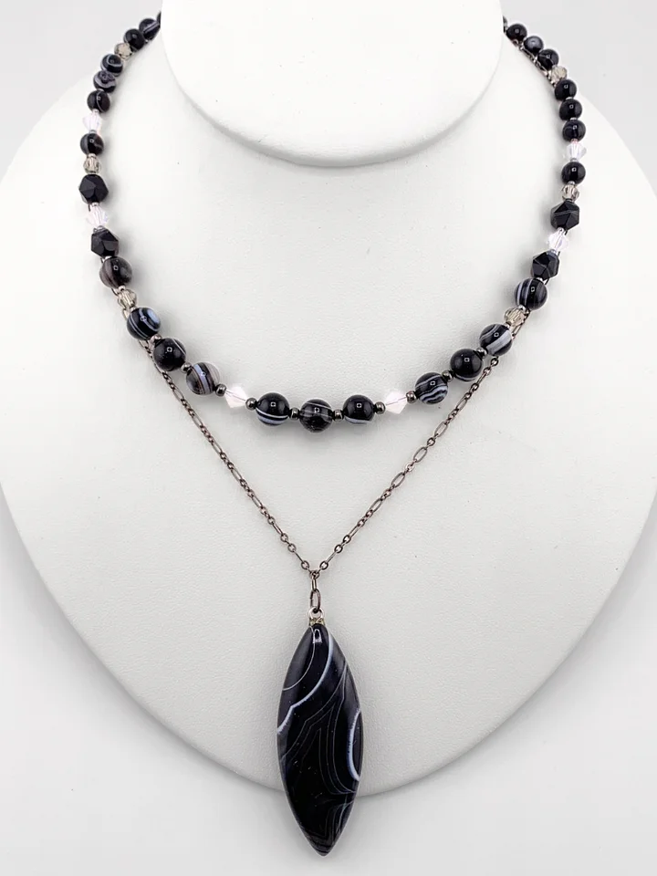 Sardonyx Two-Strand Pendant Necklace, Bracelet, and Earrings Set product image (2)