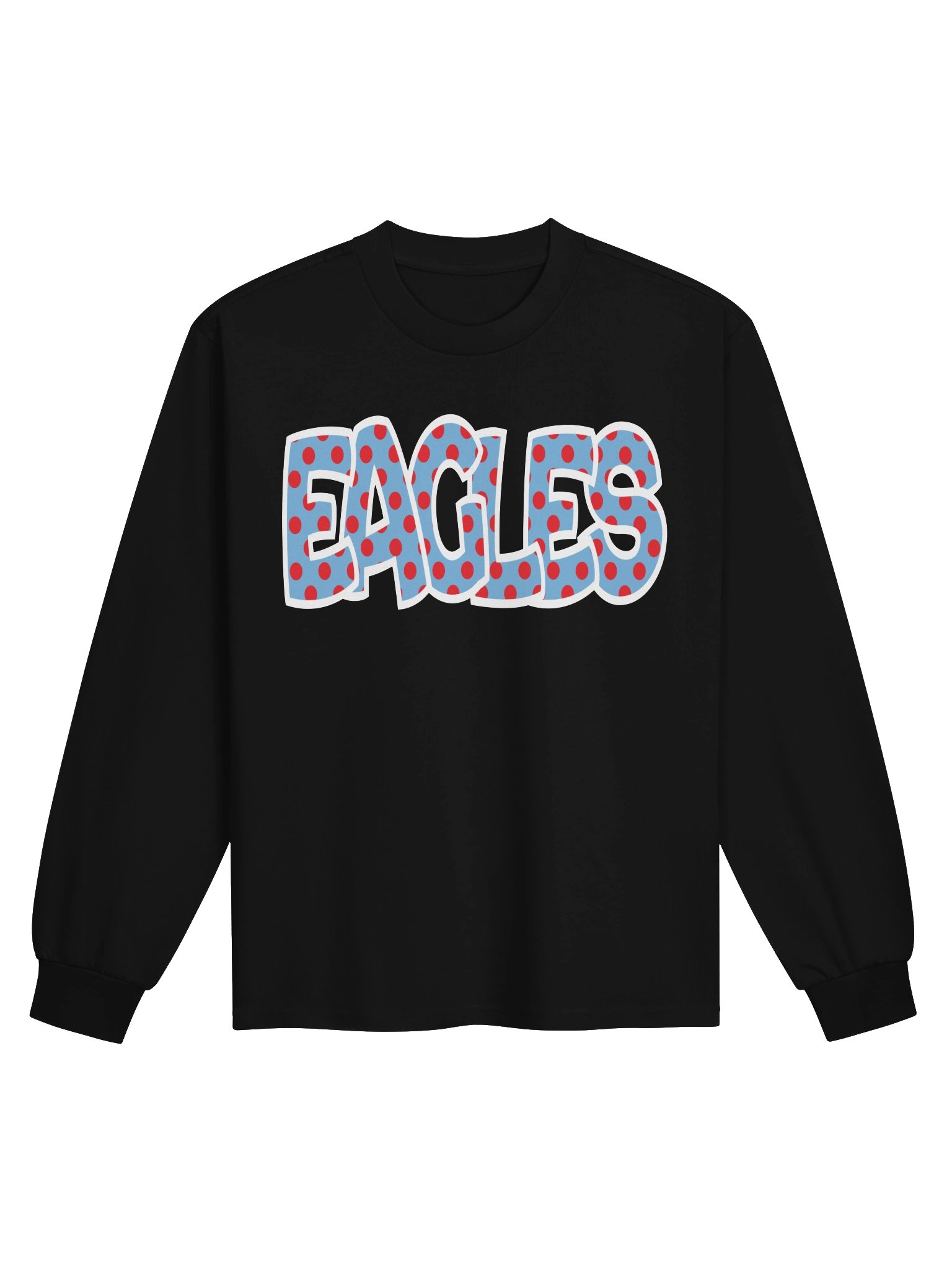 Eagles Red & Blue Polka Dot Long Sleeve T-Shirt product image (1)