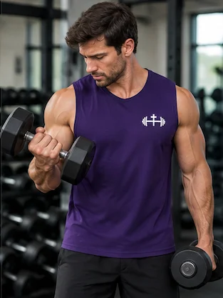 His House Performance V-Neck Muscle Tank - Blue Bolt by His House