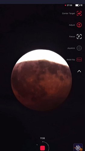 🔭 The lunar eclipse tonight from Southern California. We had nothing but clouds but I was able to capture some of it! #seesta...