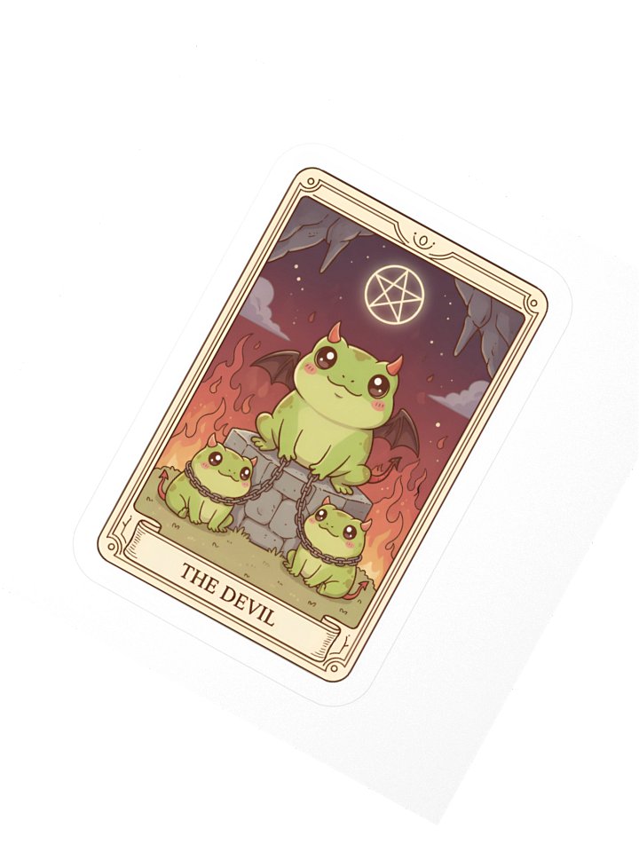 The Devil - Tarotoads! - Kiss-Cut Eco-Friendly Premium Custom-made Vinyl Sticker product image (6)