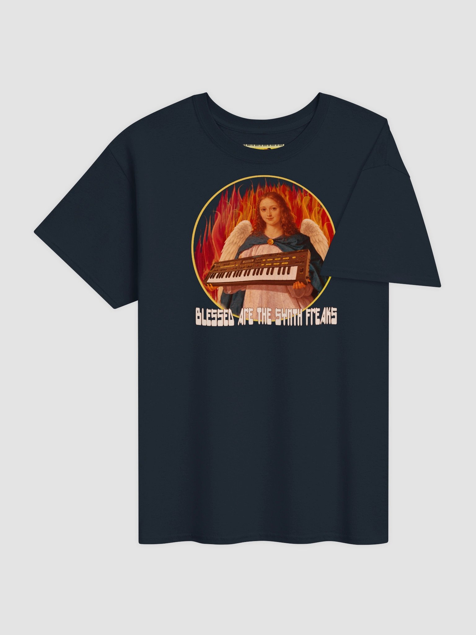 BLESSED ARE THE SYNTH FREAKS, by Frank Fonik, Techno EDM Unisex t-shirt product image (1)