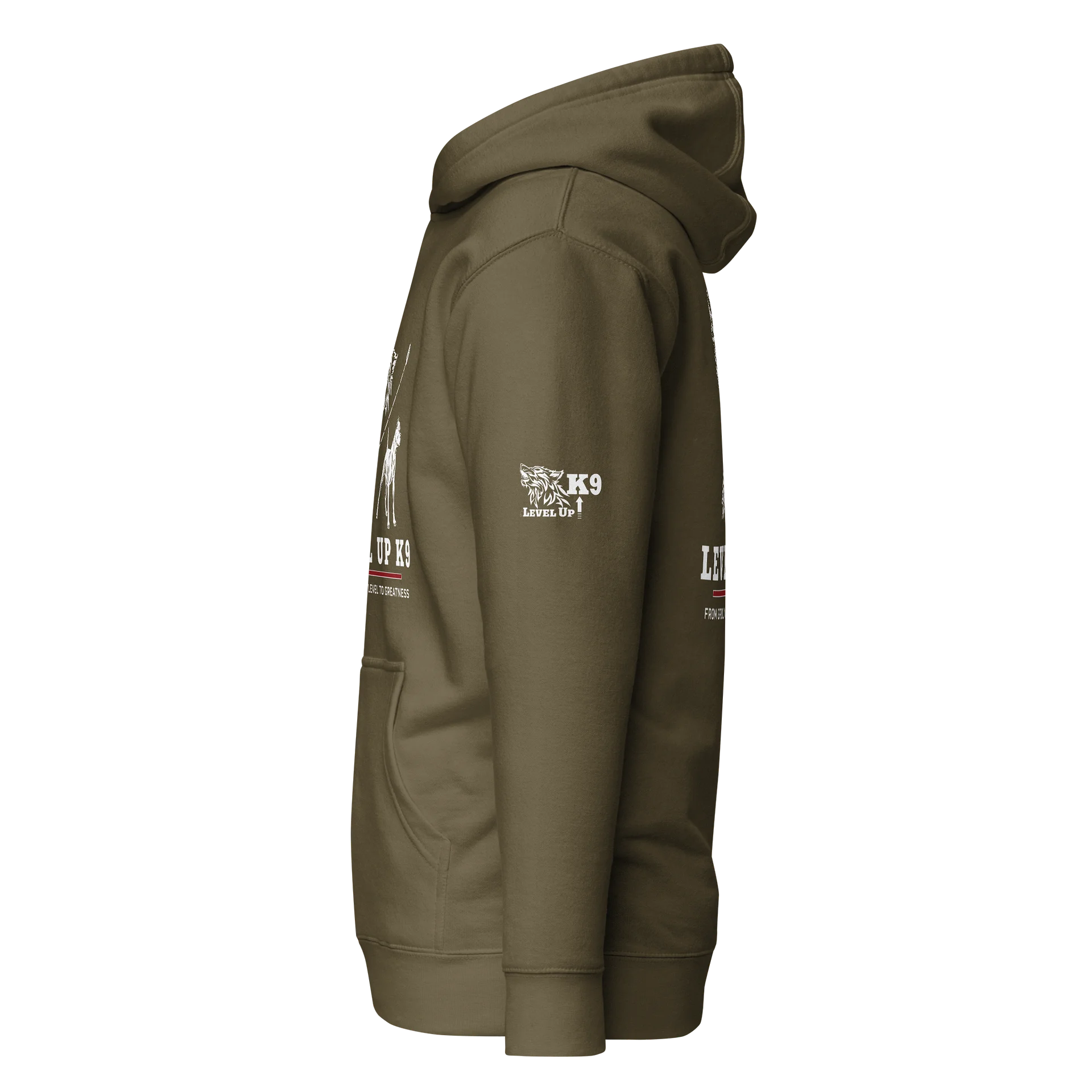 Level-UP K9 Standard Hoodie ( Military Green ) product image (4)