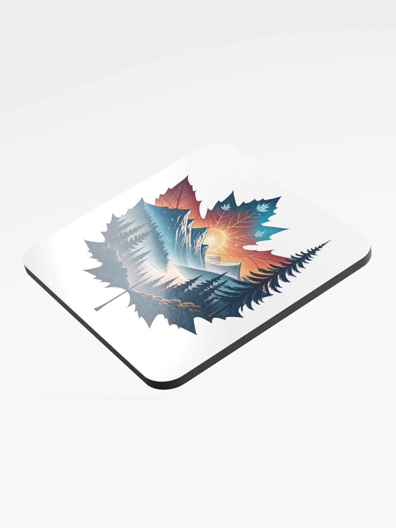 Maple Leaf Landscape Glossed Coaster product image (4)