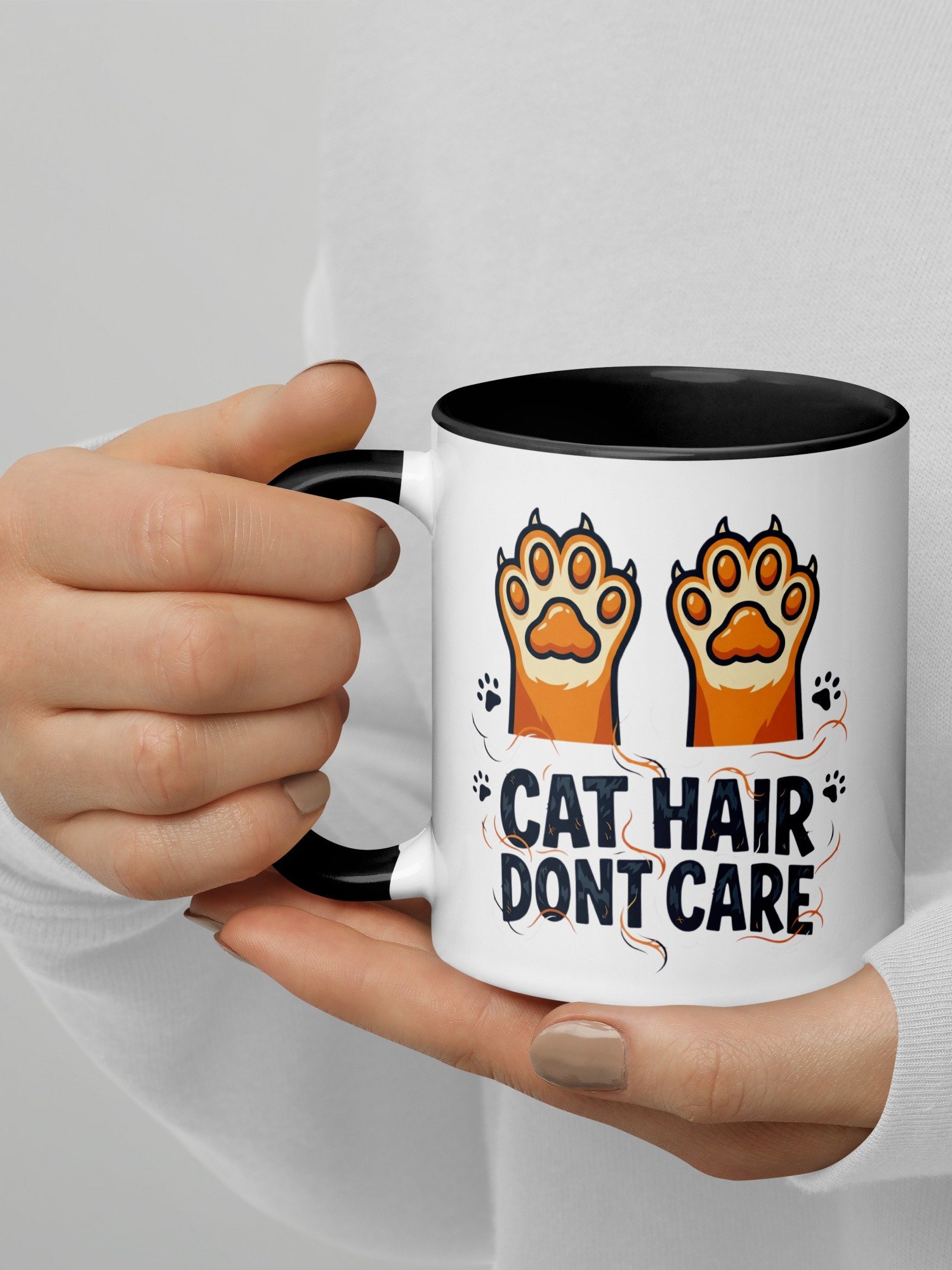 Cat Hair Don't Care Coffee Mug product image (3)