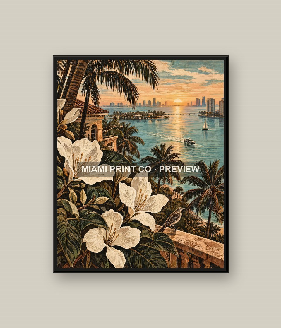 Royal Palms and Mariposas | Framed Art Print product image (1)