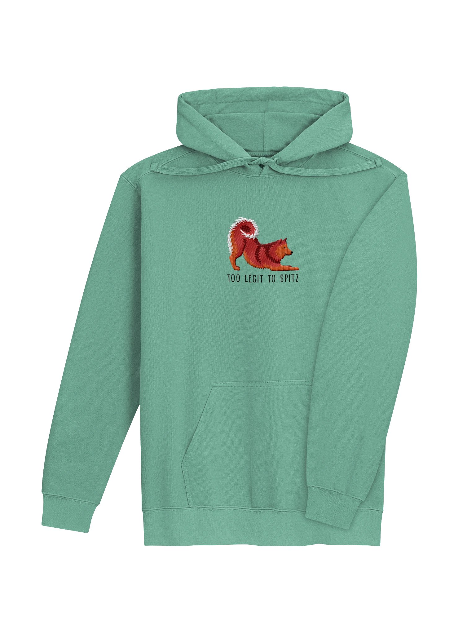 Too Legit to Spitz Premium Hoodie (Embroidered) of a Finnish Spitz(Red) product image (16)