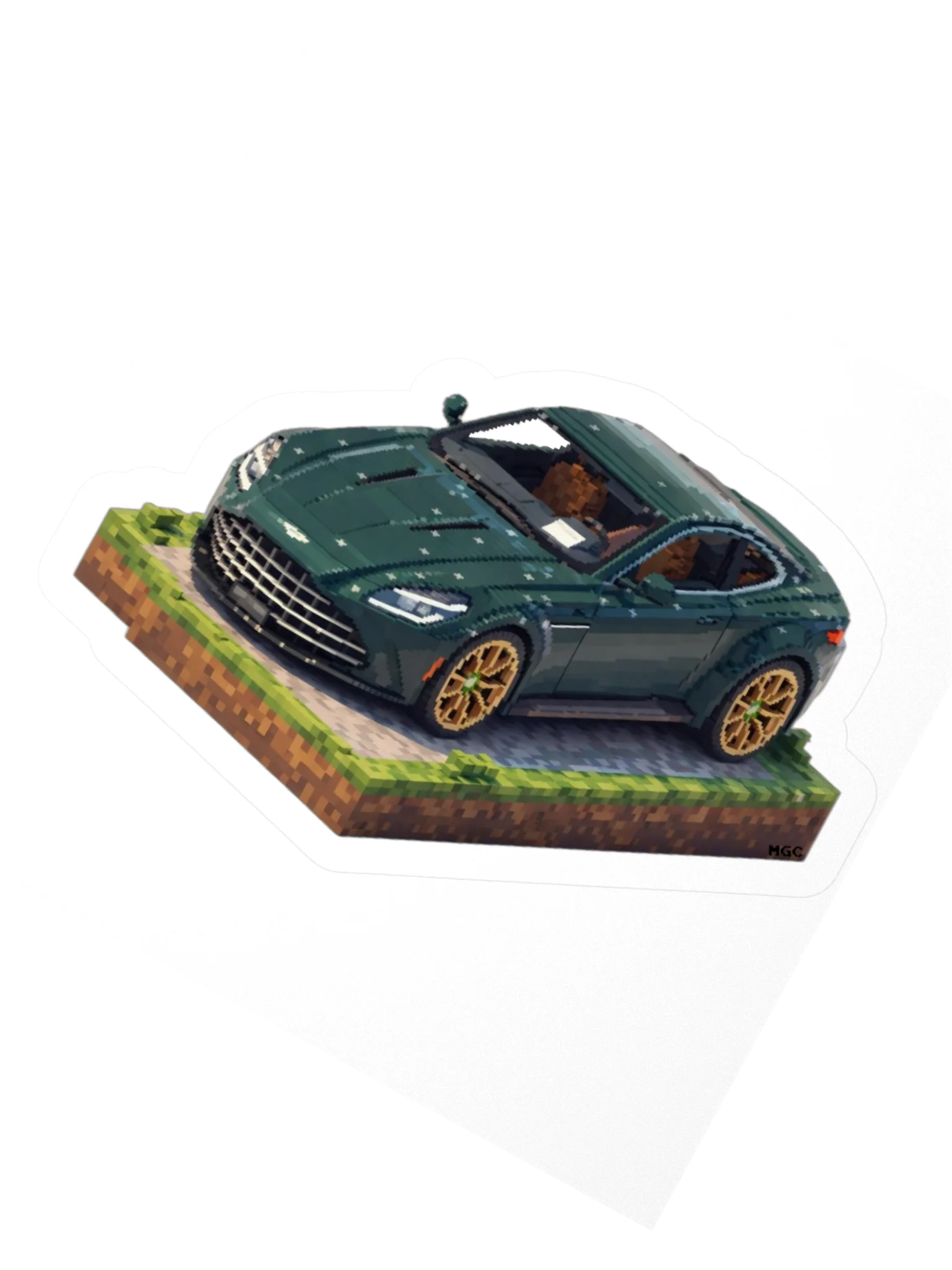 Green Aston Martin Vantage Sticker (Pixel, Retro, Minecraft) product image (6)