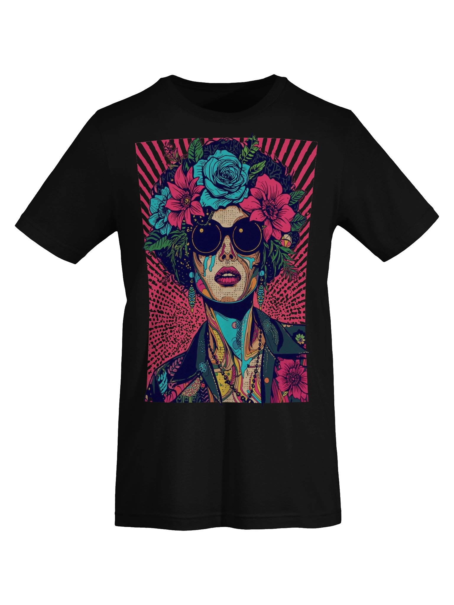 Neon Blossom Pop‑Art Supersoft Tee product image (21)