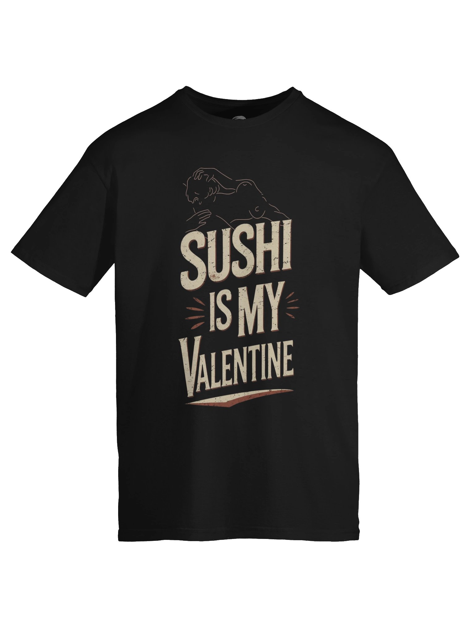 Sushi Is My Valentine – Funny Food Lover Tee product image (9)