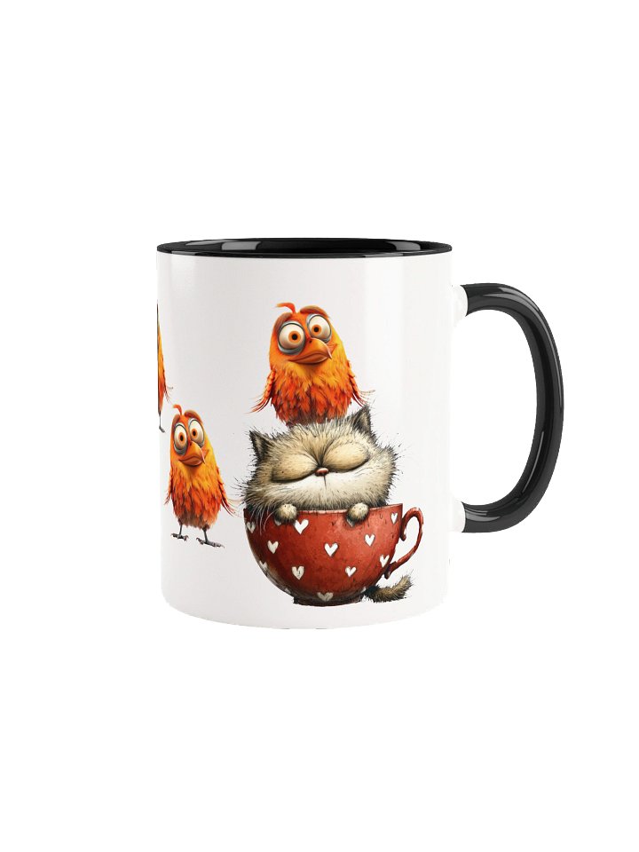 Cozy Cat & Bird Accent Mug product image (1)