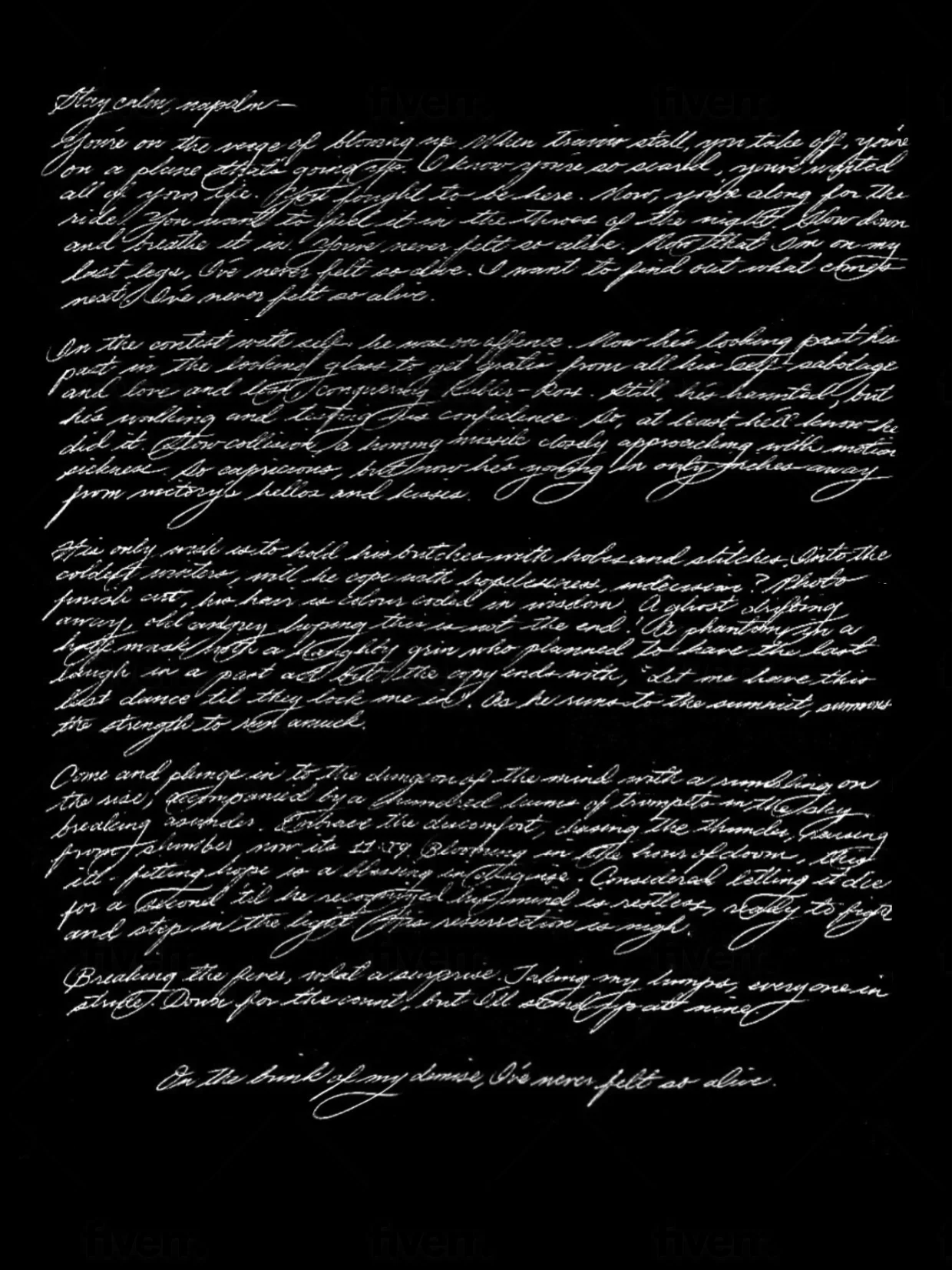 "Last Legs" Handwritten Lyric Letter (Limited) product image (1)