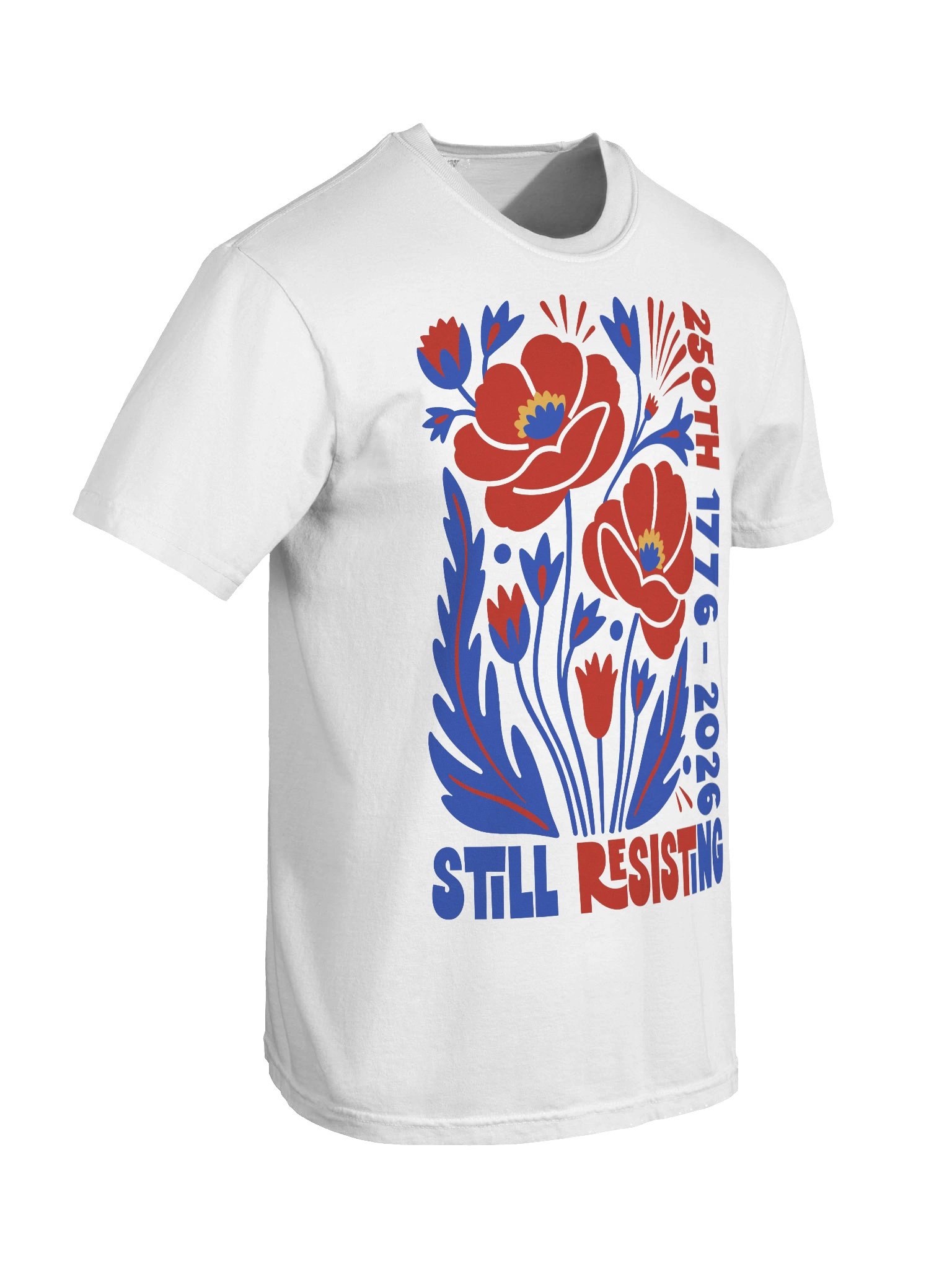 Still Resisting Boho Block Abstract Floral Front BacK Design. product image (79)