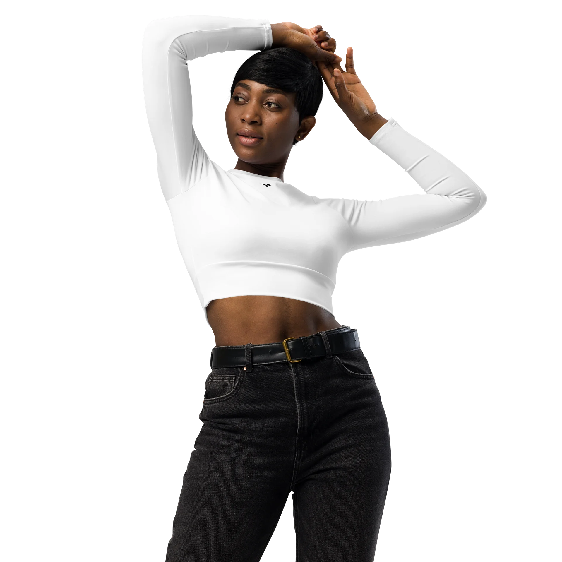 YKEN Womens Signature Long Sleeve Crop Top product image (3)