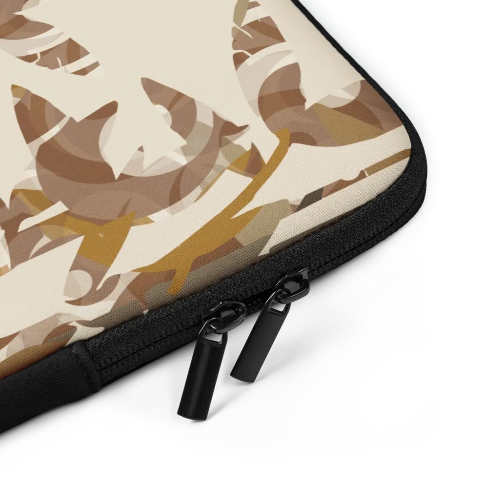 Tropical Bamboo on Neutral Laptop Sleeve product image (4)