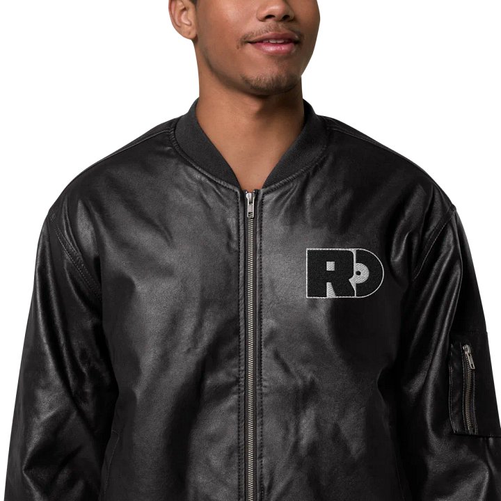 RD logo faux laether jacket product image (1)
