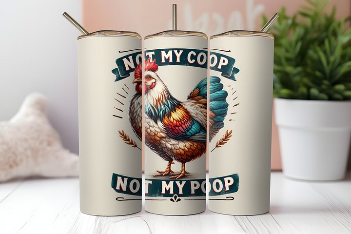 Vintage Rooster Stainless Steel Tumbler product image (2)