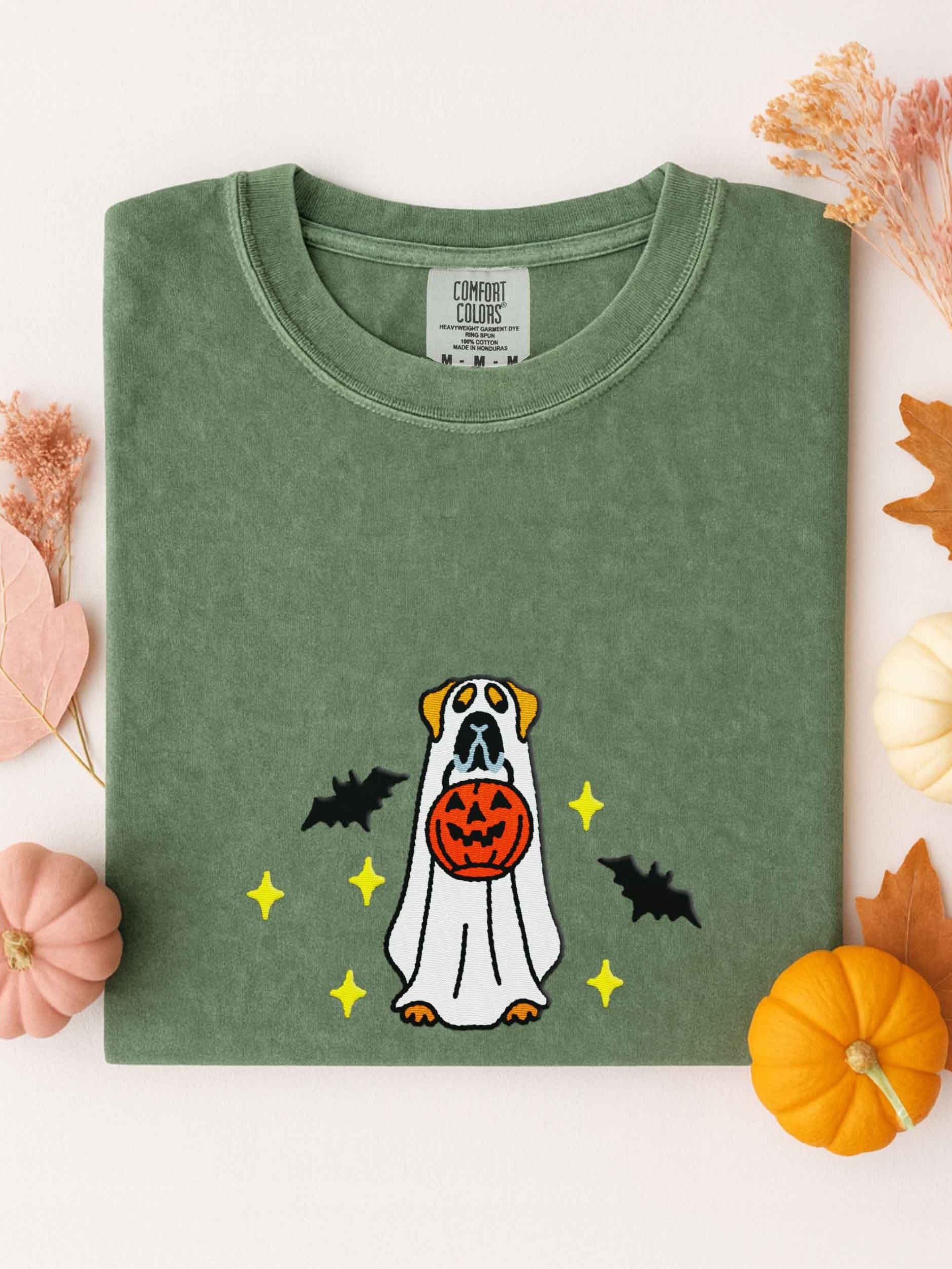 Halloween Great Dane(Tan) Embroidered T-Shirt product image (1)