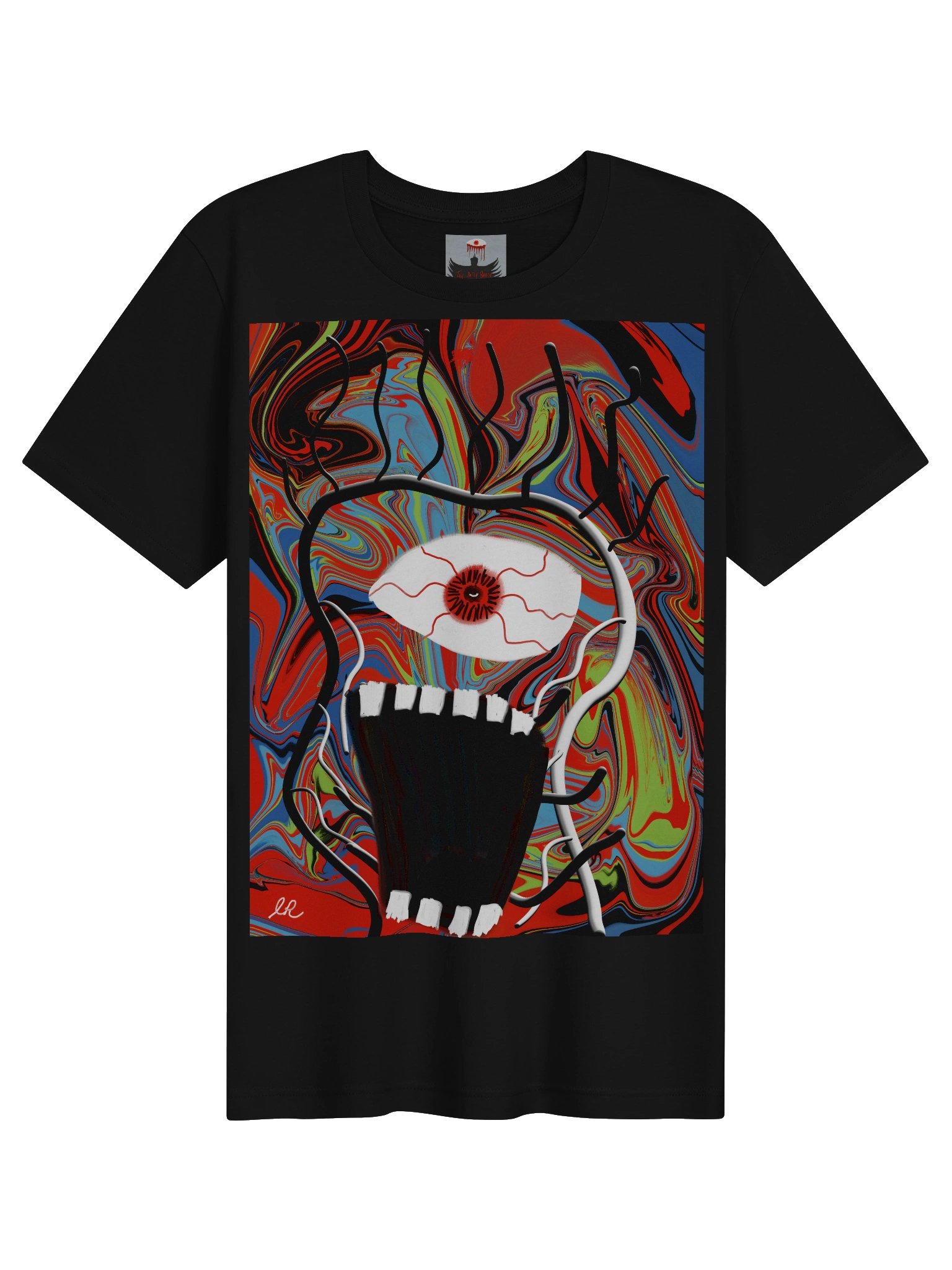 Psychedelic Face Abstract Graphic Tee product image (1)