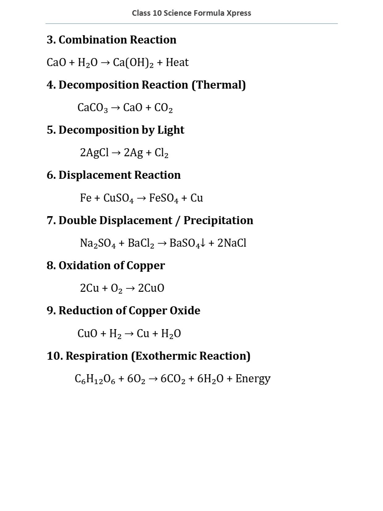 Class 10 Science Formula Xpress product image (5)