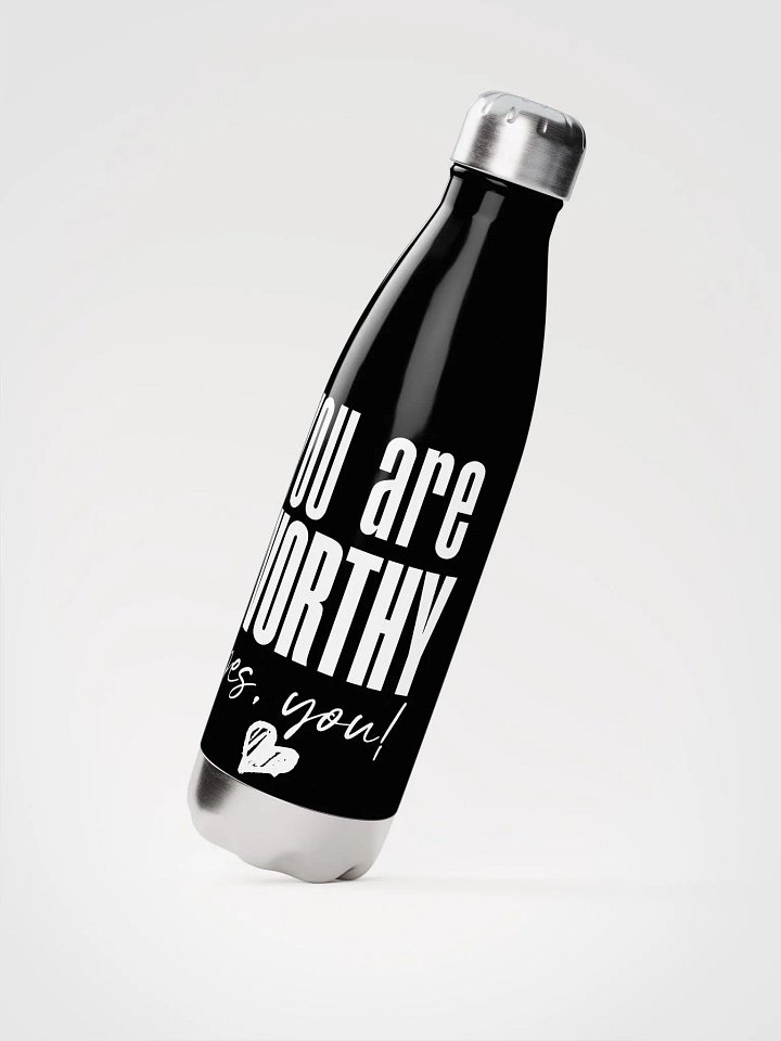 You are Worthy Stainless Steel Bottle - black product image (2)