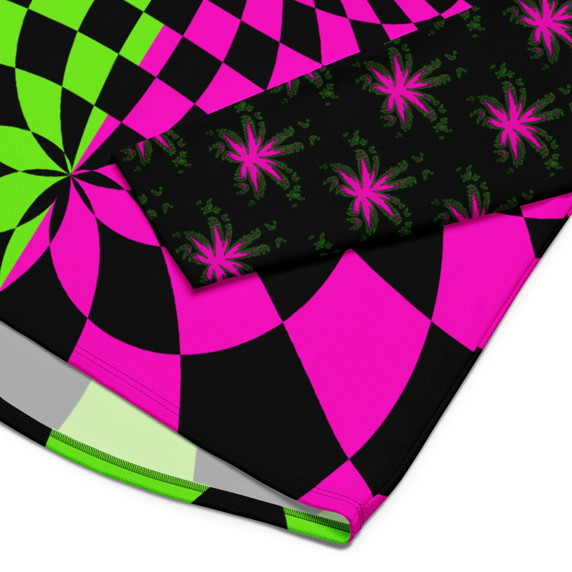 Weed Rave Hockey Jersey, EDM Stoner Shirt, Neon Y2K Clothes, Trippy Checker Cannabis Raver Wear, Pot Leaf Psychedelic Music Festival Fashion product image (7)