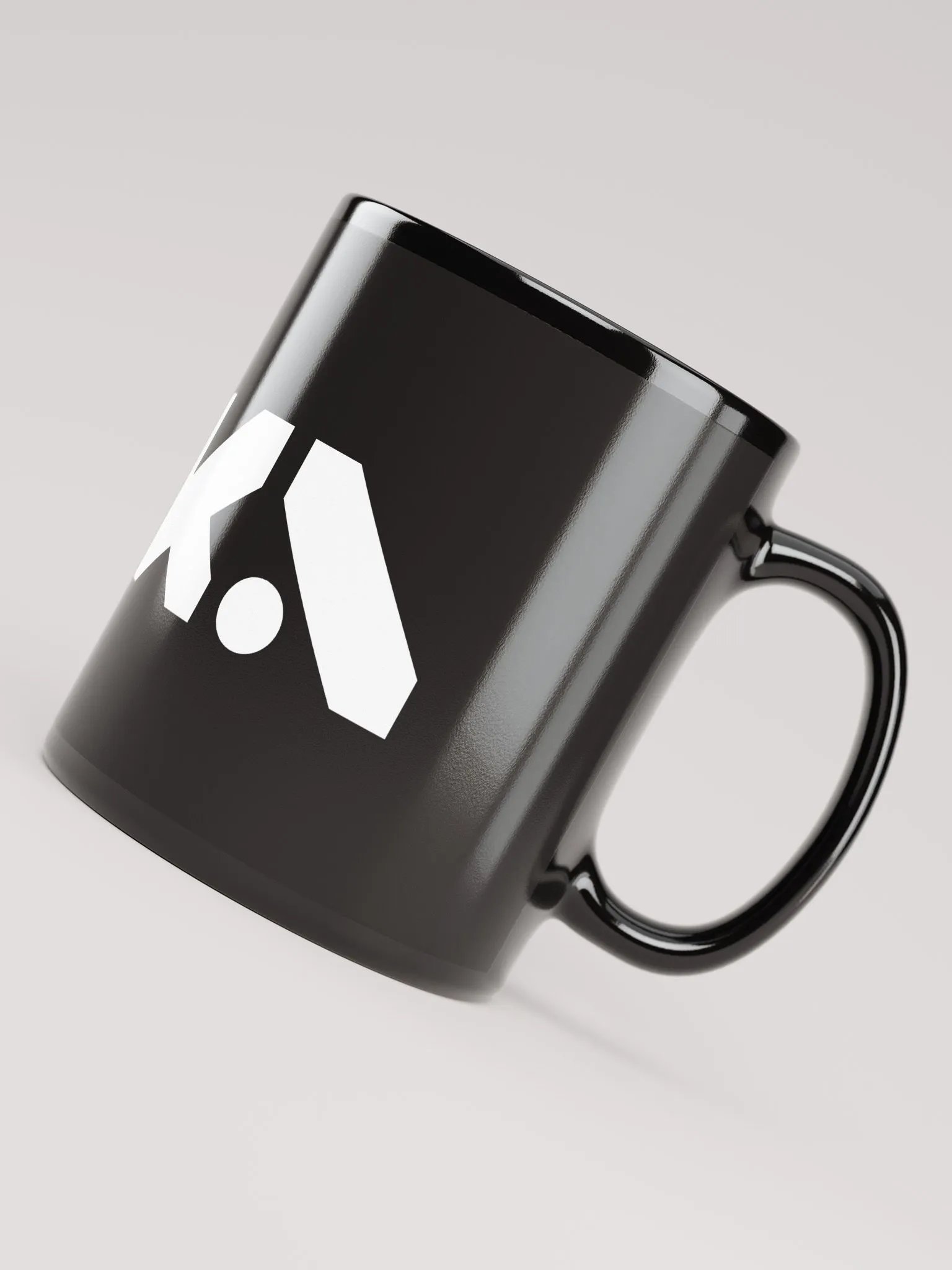 Pixelated Triangles Black Glossy Mug product image (8)
