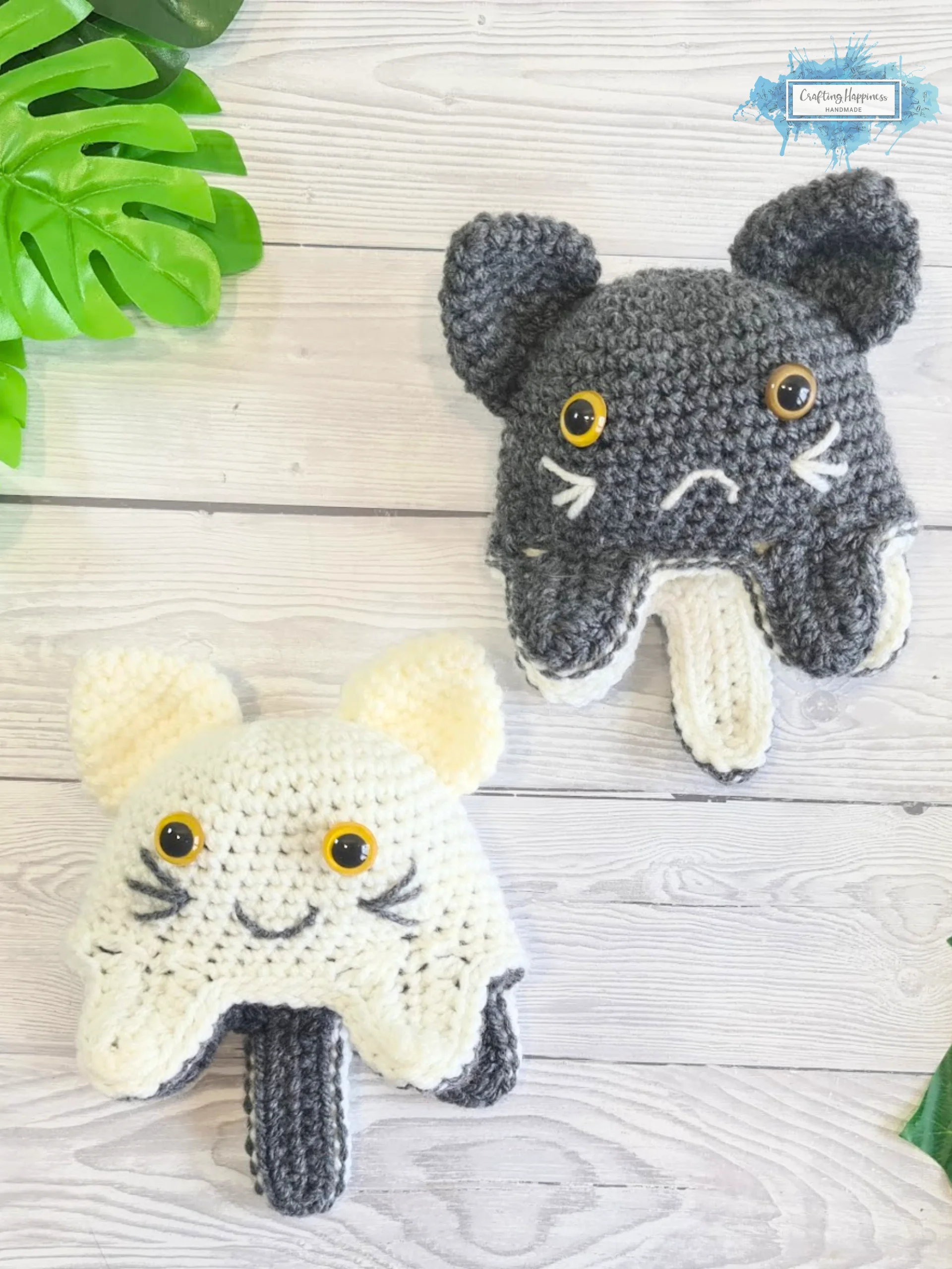 Reversible Amigurumi Crochet Pattern Bundle – Mood Octopus, Cat & Ghost (PDF Pattern) product image (8)