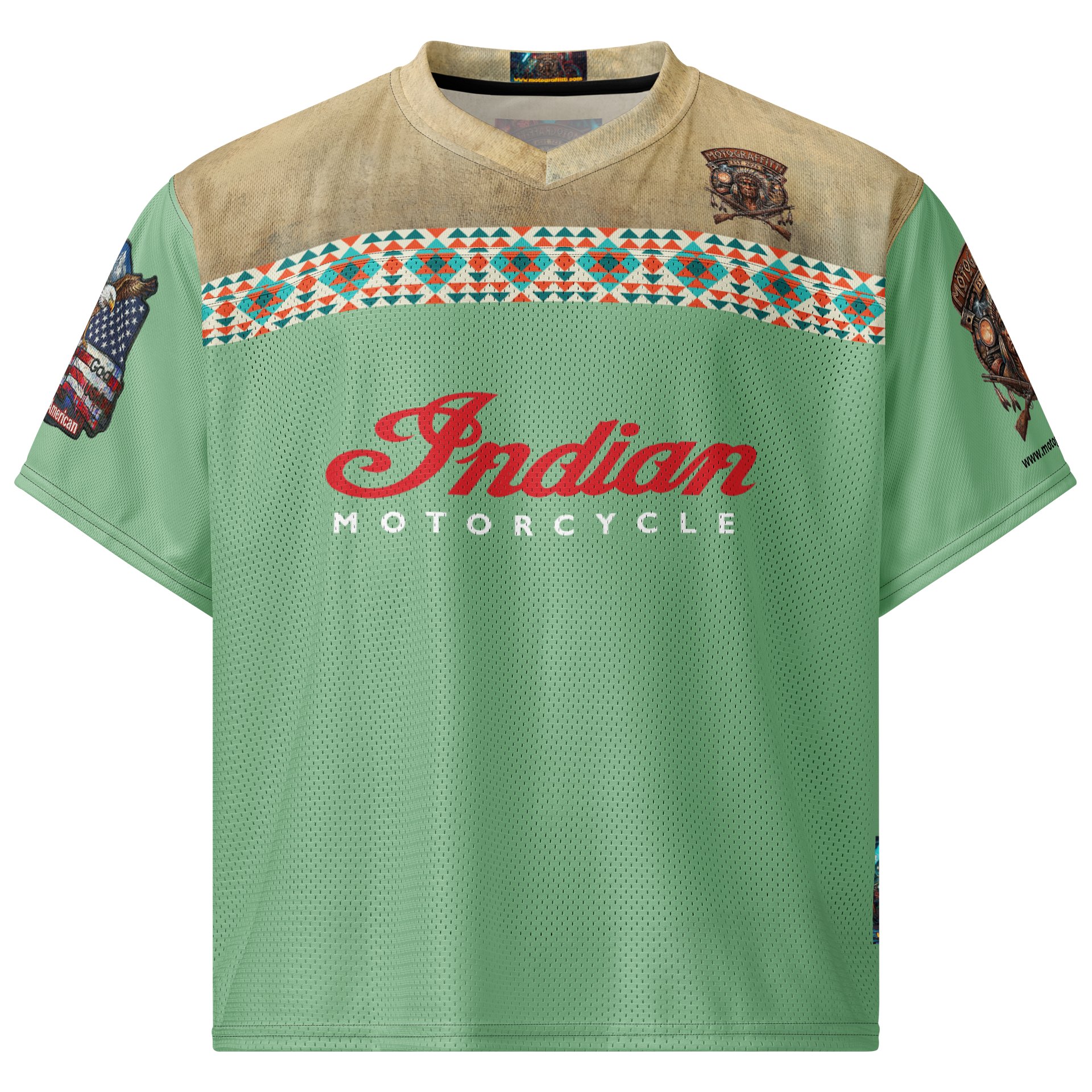 MötoMan Warrior Chief Mint Green Football Jersey product image (1)