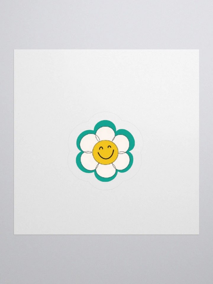 Teal Flower Sticker product image (1)