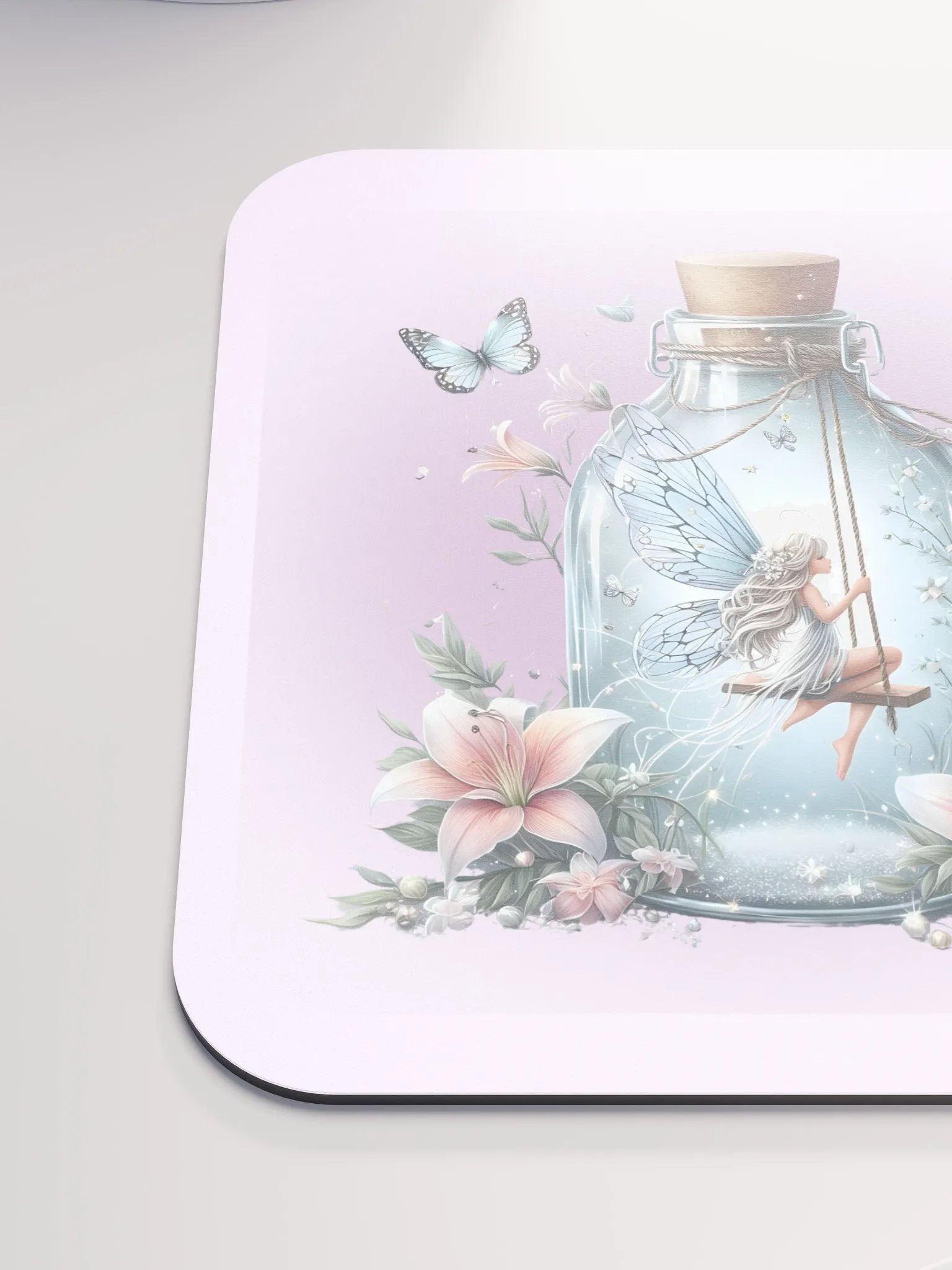 Whimsical Fairy Glass Bottle Mouse Pad product image (7)