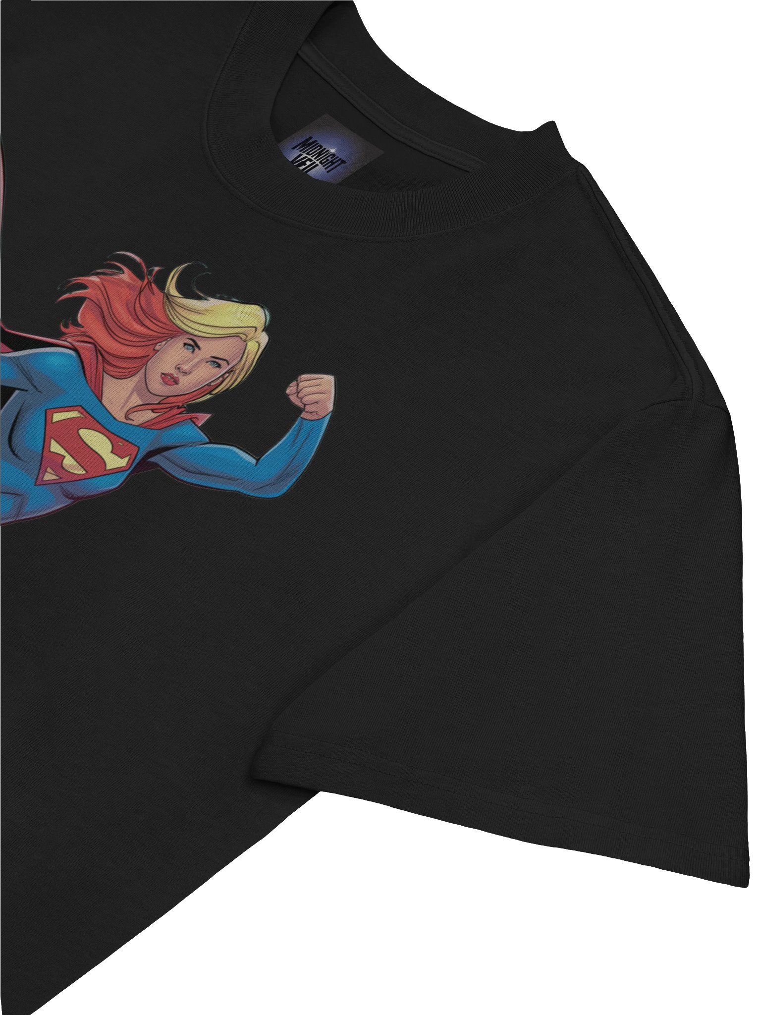 Supergirl Kryptonian Fist Oversized Faded T-Shirt product image (7)