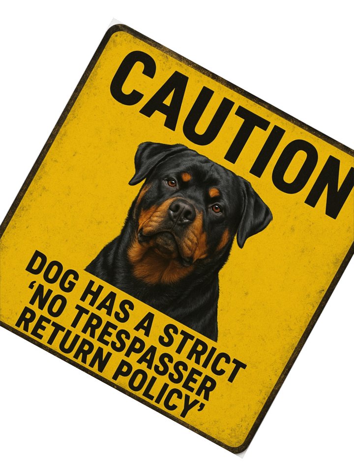 Caution: No Trespasser Rottweiler Sticker product image (4)