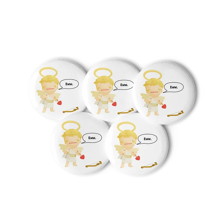 Disgusted Cupid Pin Buttons (5 pieces) product image (2)