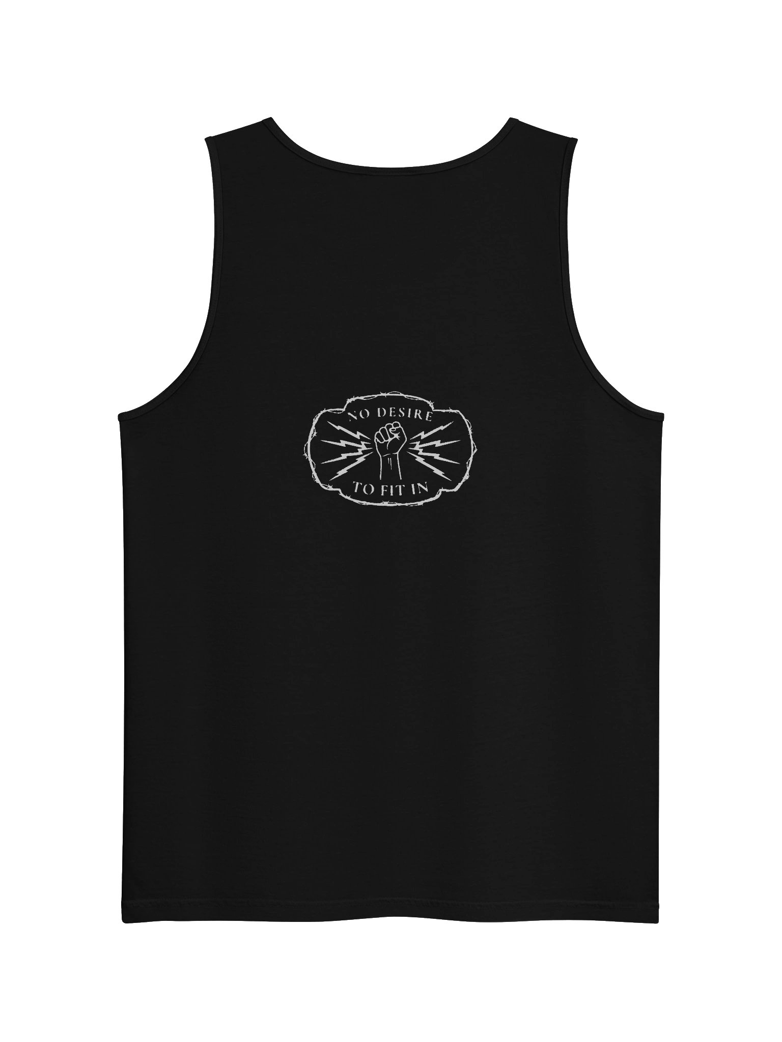 "NO DESIRE TO FIT IN" TANKTOP BACKPRINT product image (2)