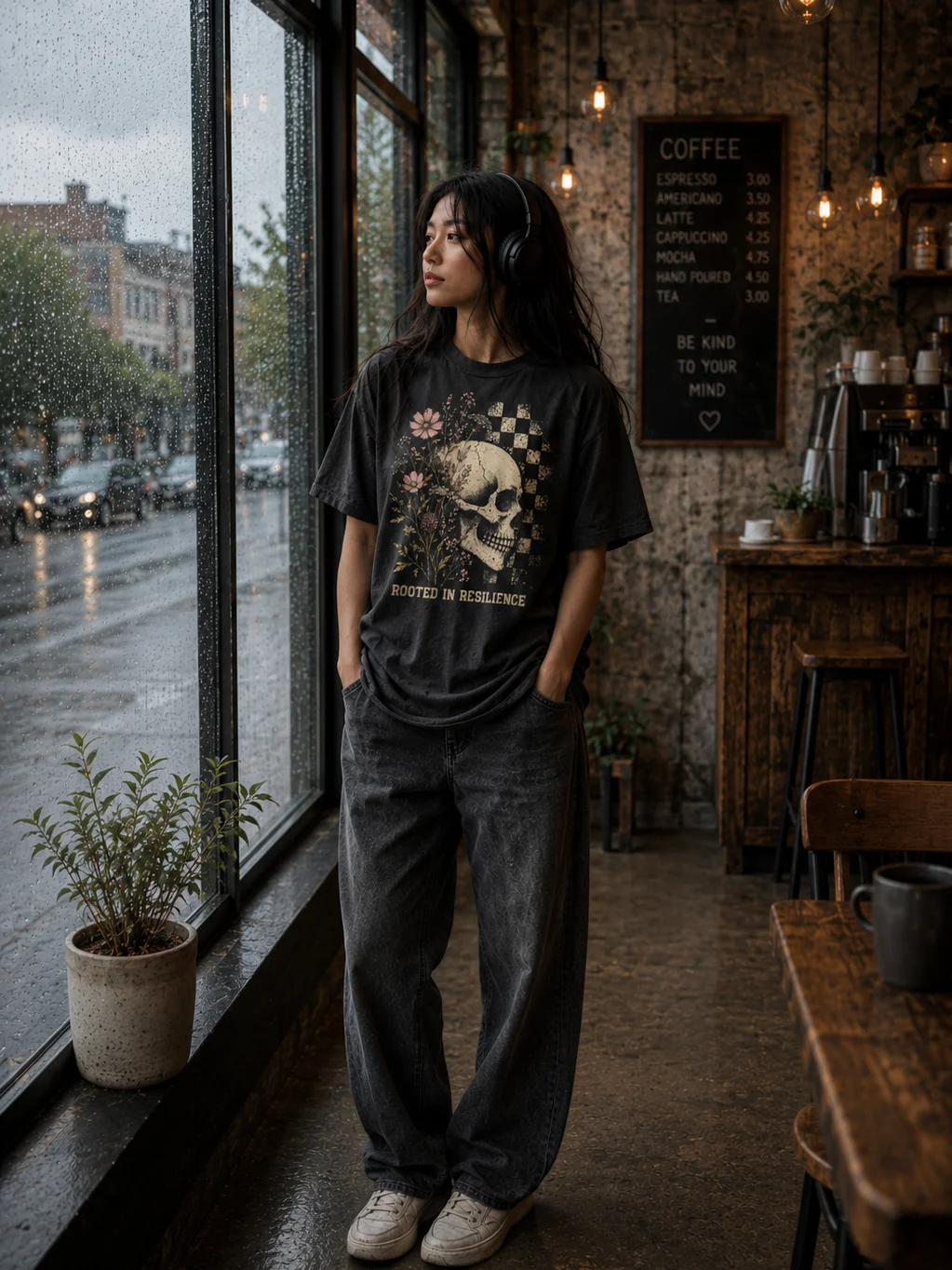 Rooted In Resilience | Floral Skull Comfort Colors T-Shirt product image (2)