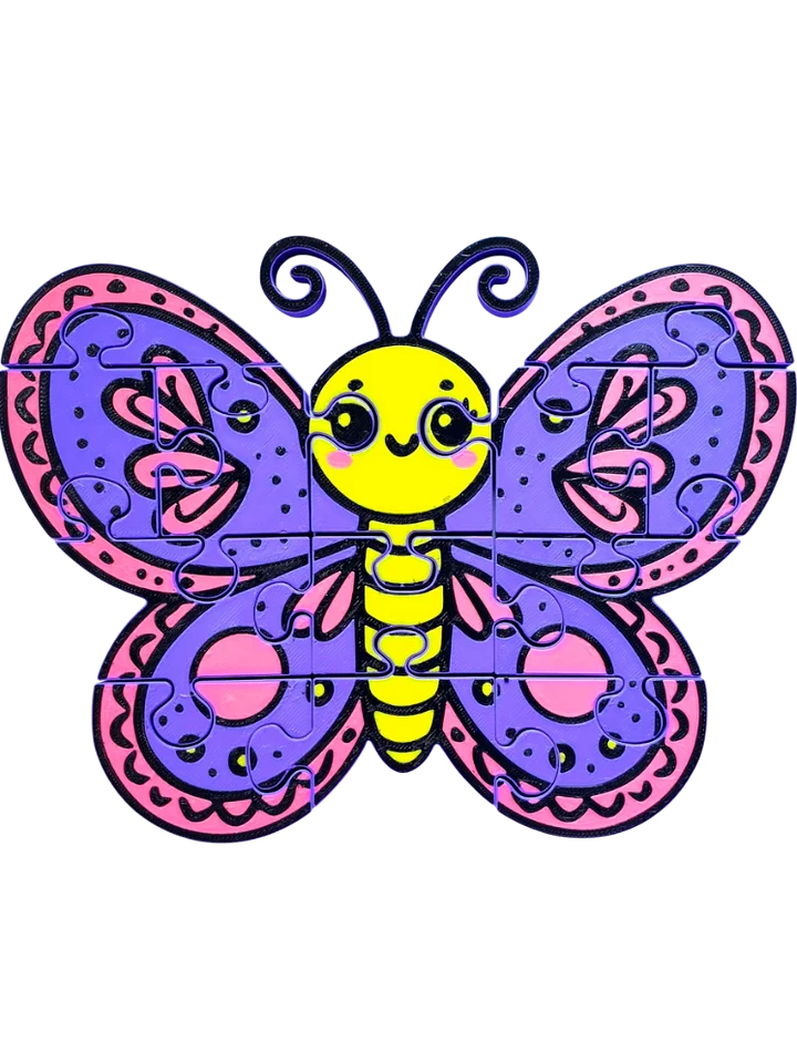 Butterfly Jigsaw Puzzle, 3D-Printed Educational Toy for Toddlers, Montessori Learning, Springtime Play for Kids product image (1)