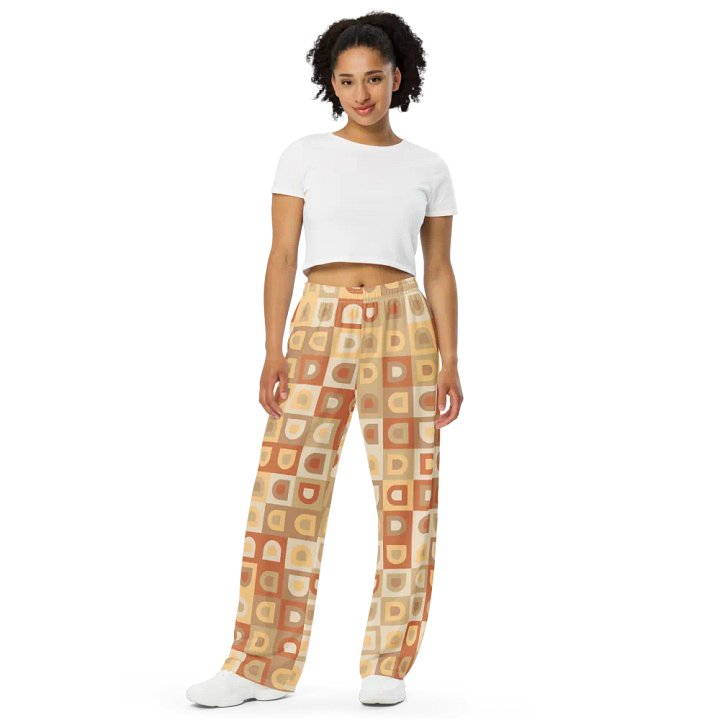 BUIII Retro Geometric: Warm Ember Wide-Leg Pants product image (2)