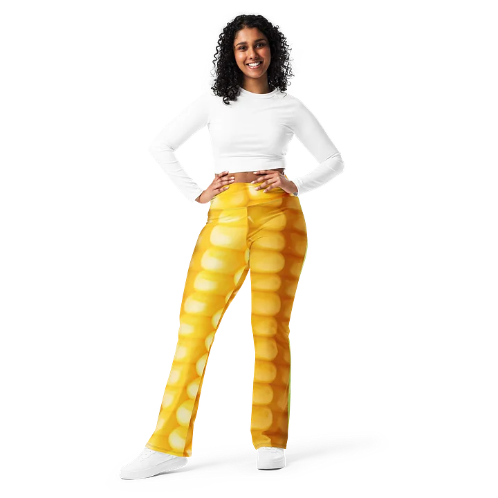 Corn on the Cob Flared Leggings with Pocket product image (1)