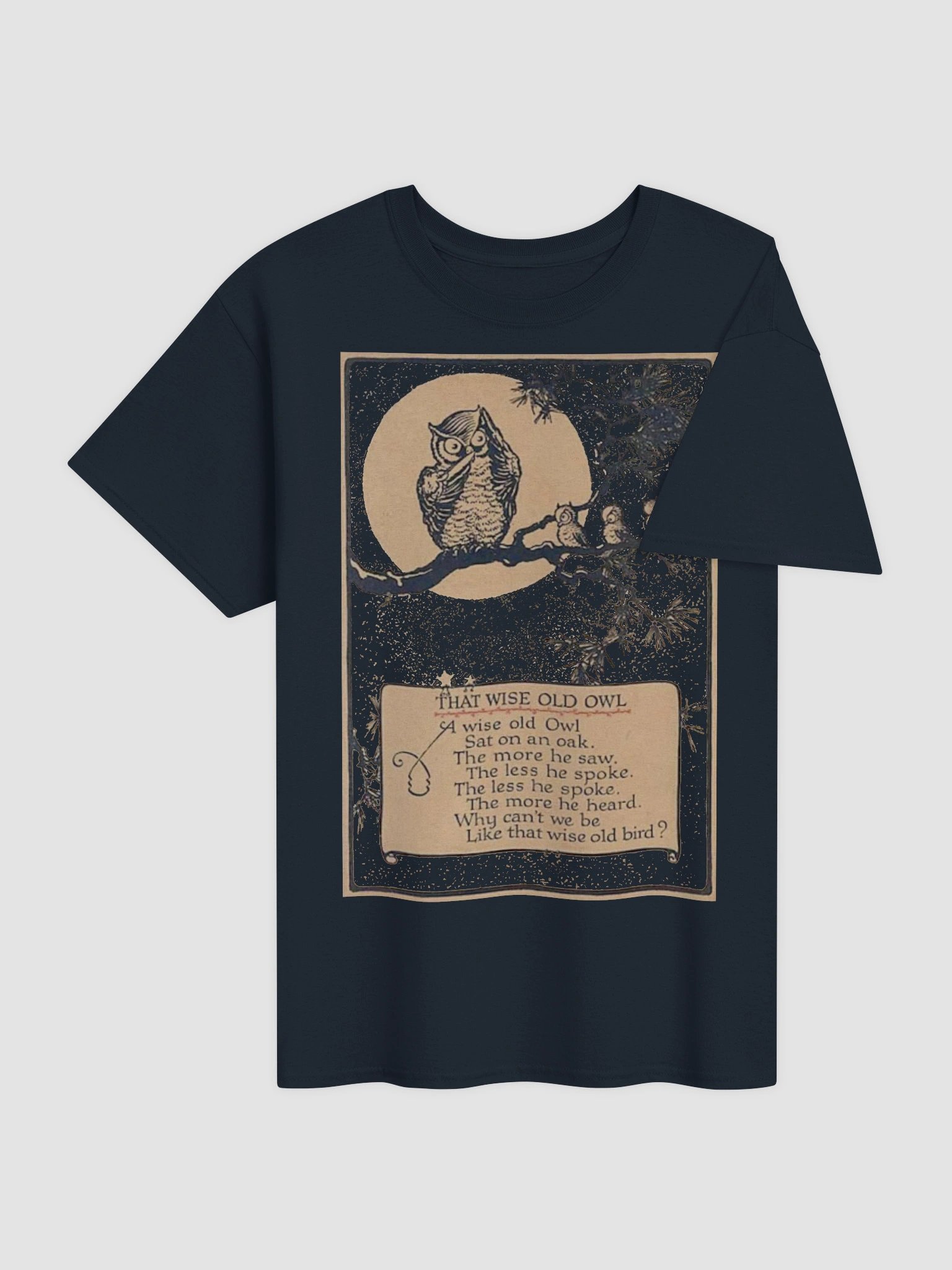 WISE OLD OWL Poem Unisex Cotton Heavyweight T-Shirt product image (44)