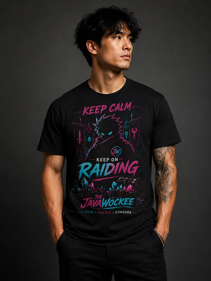 Keep Calm Keep On Raiding Gamer T-Shirt product image (1)