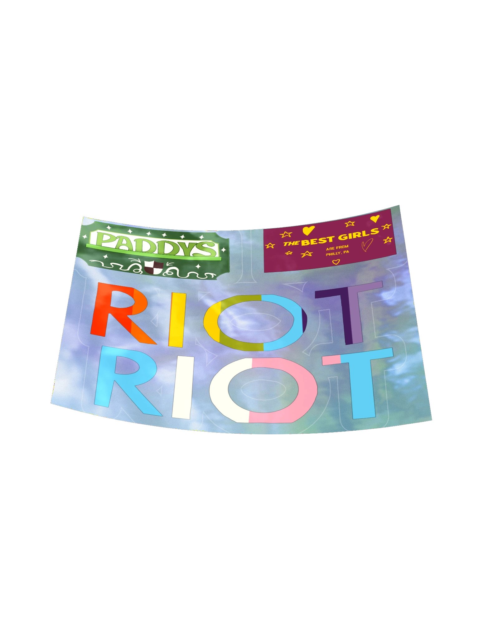 PADDYS Riot Riot Philly Holographic Sticker Sheet product image (11)