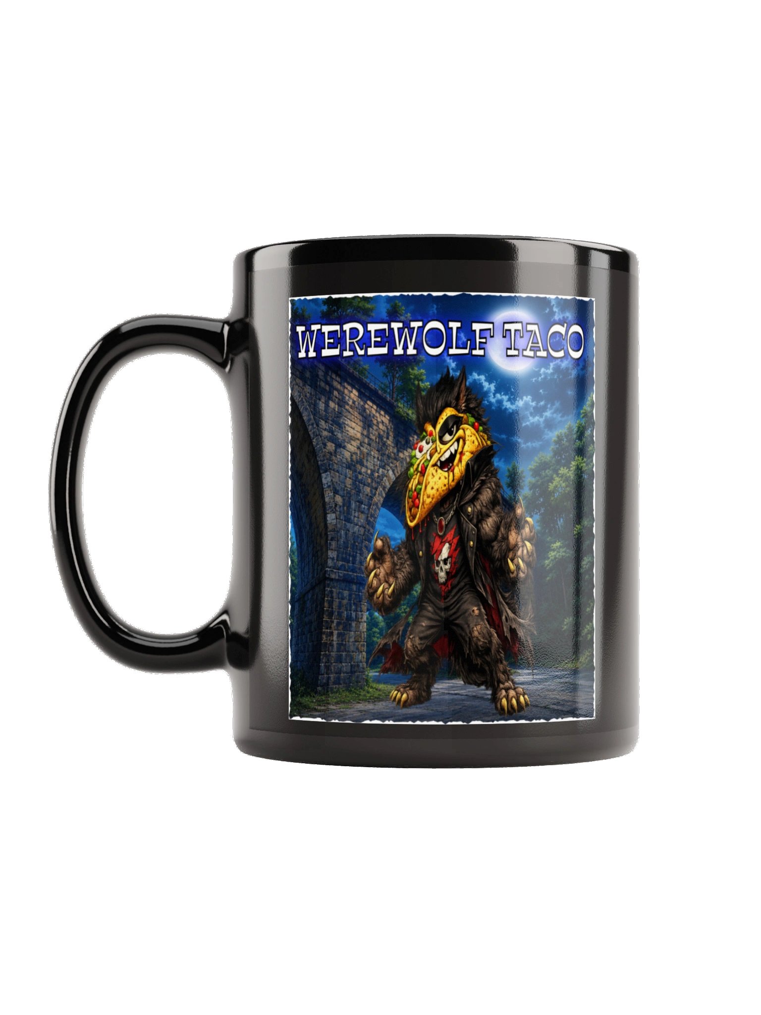 Werewolf Taco Black Glossy Mug - The Taco Family product image (1)