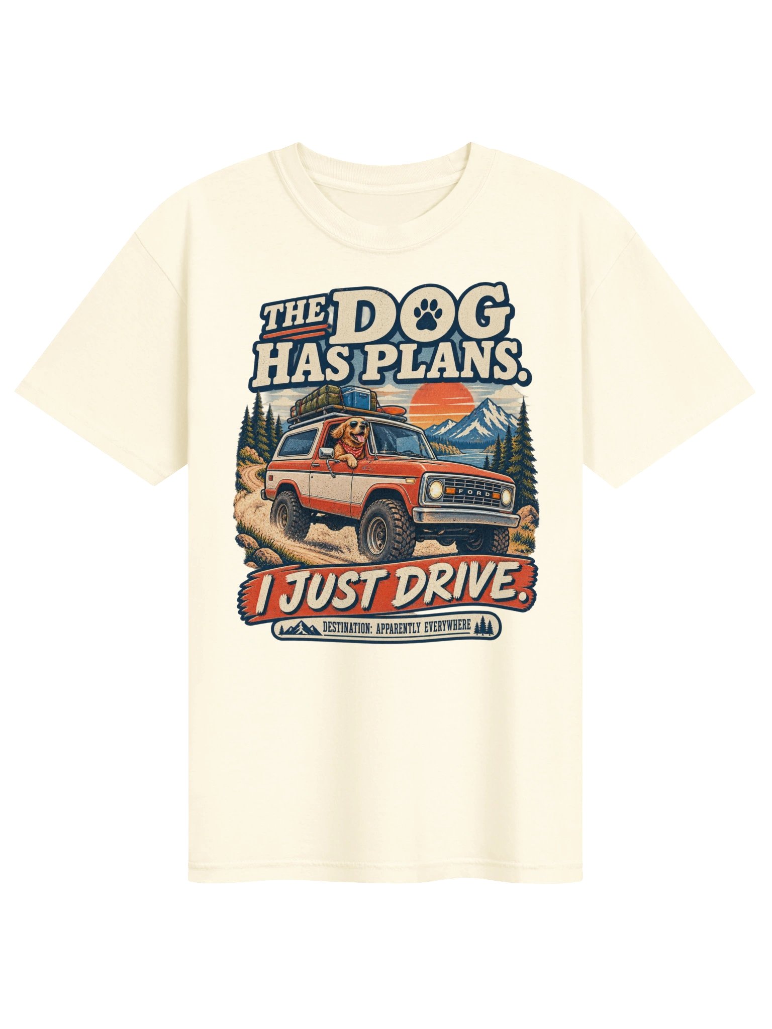 The Dog Has Plans I Just Drive Comfort Colors Tee | Funny Dog Dad Shirt product image (74)