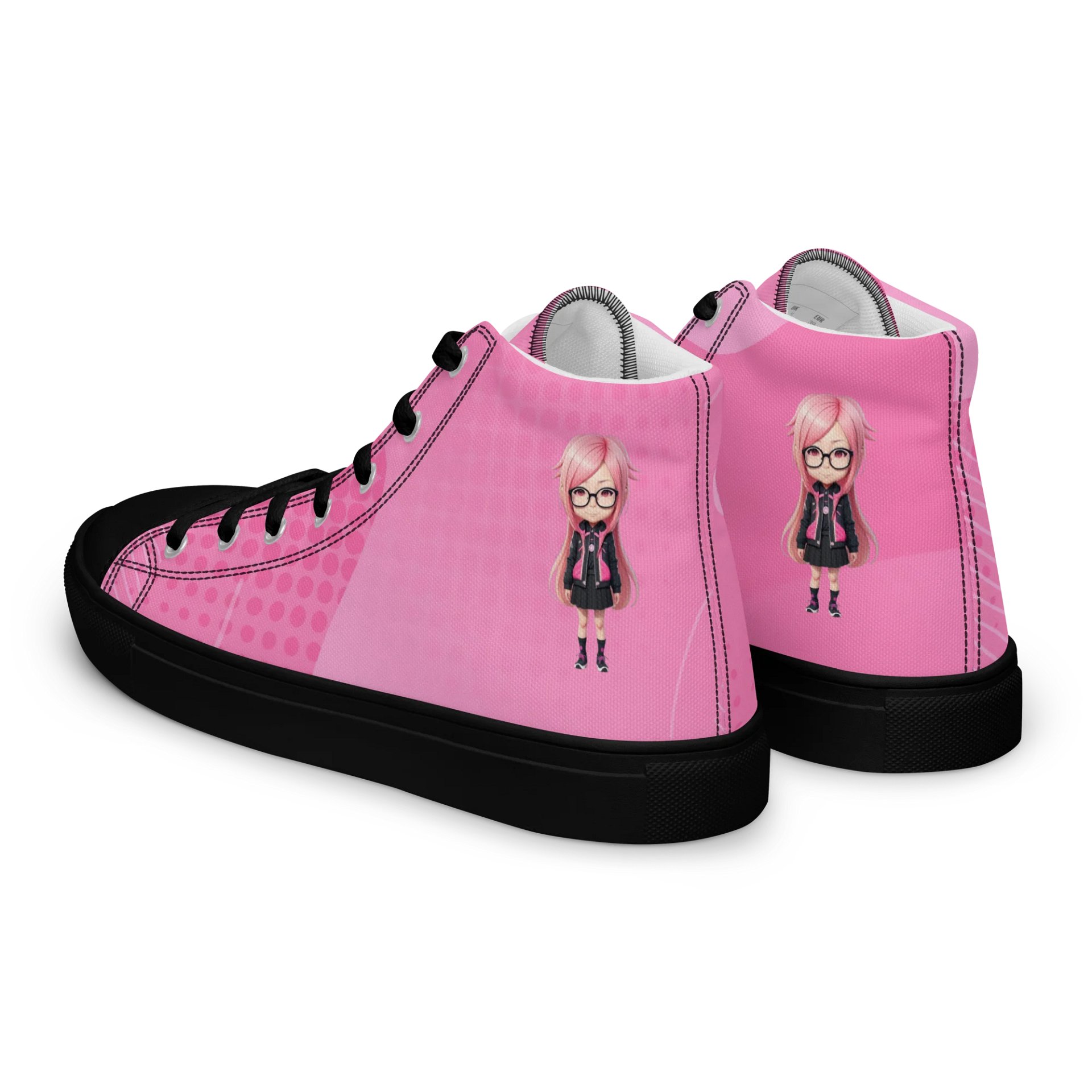 (PINK CHIBI) K Women's High Top Canvas Shoes product image (5)