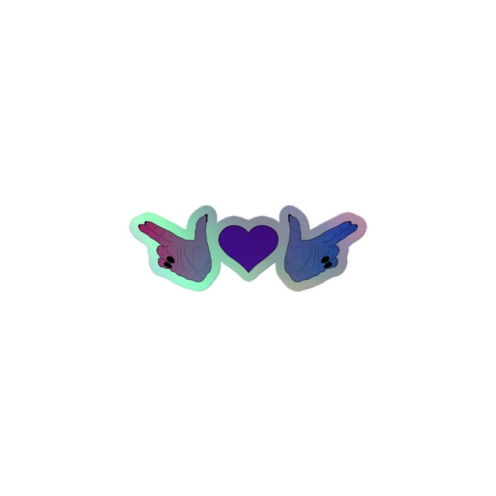 Finger Guns (bi flag) Holo Sticker product image (1)